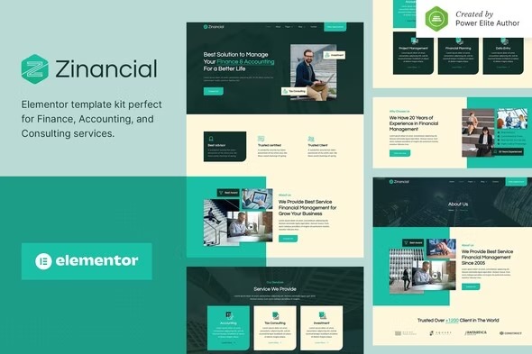 Zinancial - Finance - Accounting Services Elementor Template Kit