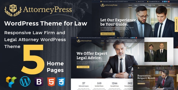 Attorney Press- Lawyer WordPress Theme