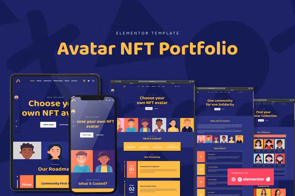 Avatar - NFT Portfolio Elementor Template Kit