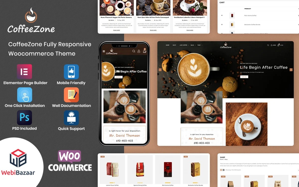CoffeeZone - Cafe - Coffee WooCommerce Theme
