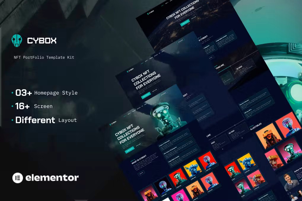 Cybox - NFT Collections Elementor Template Kit