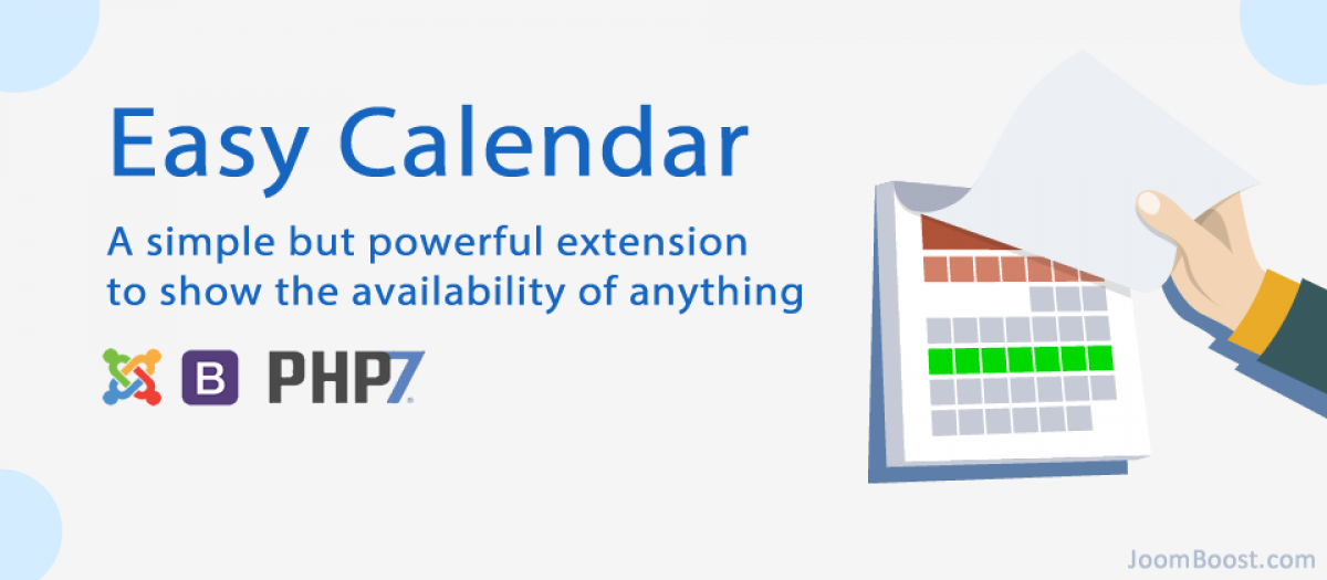 Easy Calendar + Joomla