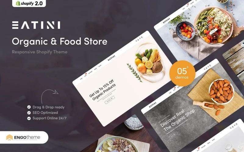 Eatini Organic - Food Store Shopify Theme