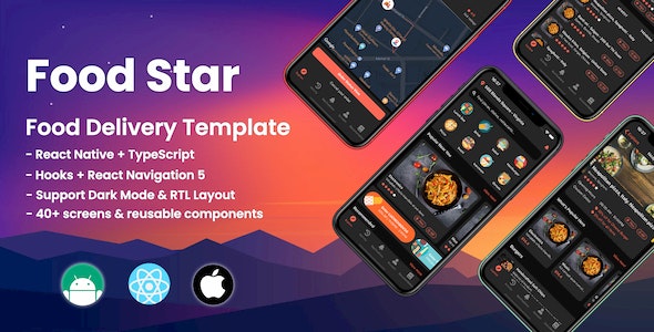 Food Star - Mobile React Native Food Delivery Template
