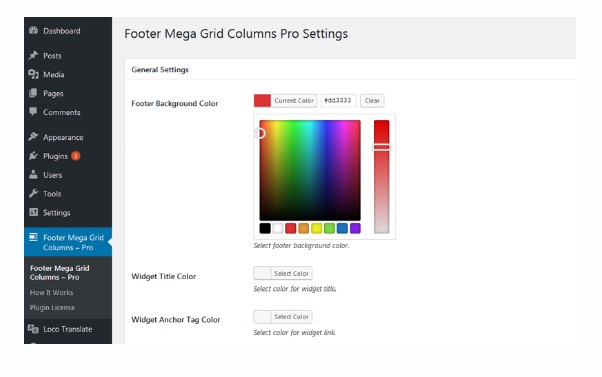 Footer Mega Grid Columns Pro
