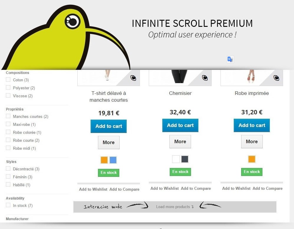Infinity Scroll Premium Module Prestashop