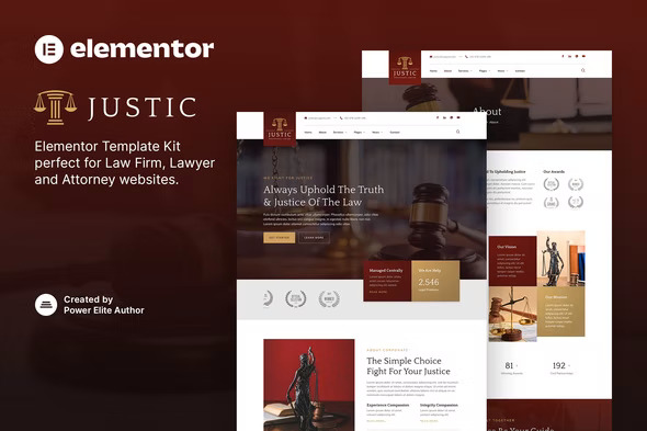 Justic - Law Firm & Legal Services Elementor Template Kit