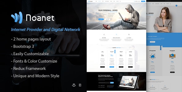 Noanet - Internet Provider And Digital Network WordPress Theme