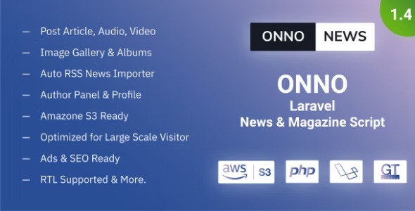 ONNO - Laravel News - Magazine Script