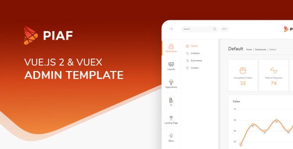 Piaf Vuejs - Vuejs Admin Template