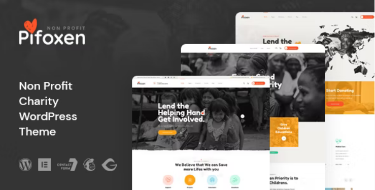 Pifoxen - Nonprofit Charity WordPress Theme