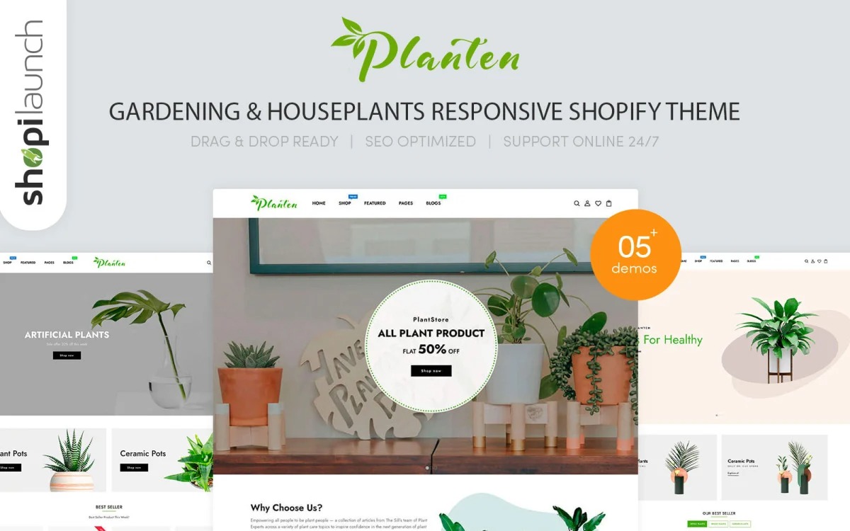 Planten Gardening - Houseplants Responsive Shopify Theme
