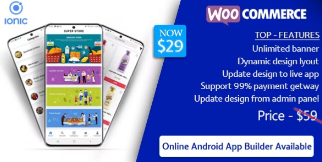 Quick Order ionic mobile app for woocommerce with multivendor features