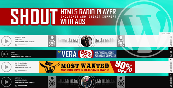 SHOUT- HTML Radio Player With Ads - ShoutCast and IceCast Support - WordPress Plugin