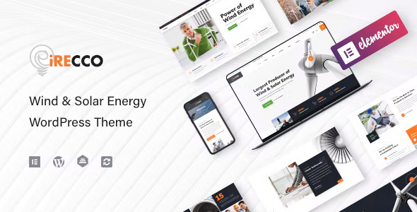 iRecco - Wind - Solar Energy WordPress Theme