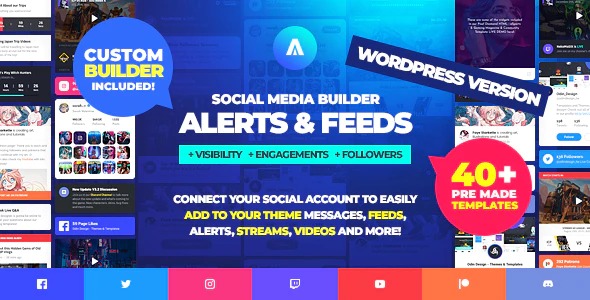 Asgard - Social Media Alerts - Feeds WordPress Builder
