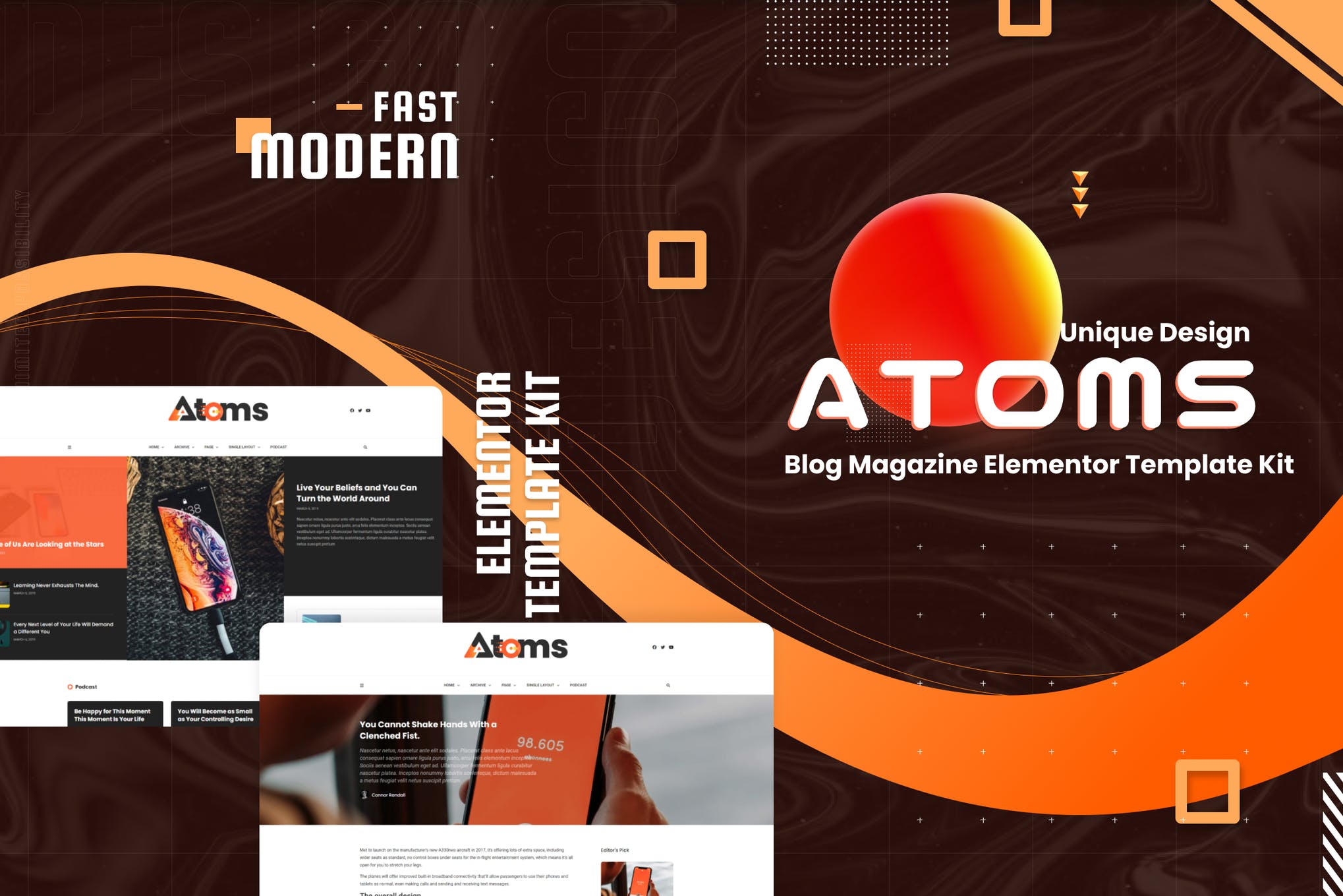 Atoms - Blog - Magazine Elementor Template Kit