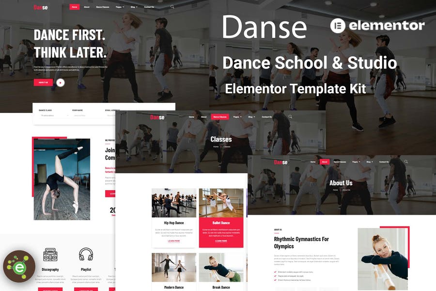 Danse Dance School and Studio Elementor Template Kit