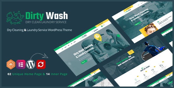 DirtyWash Laundry Service WordPress Theme