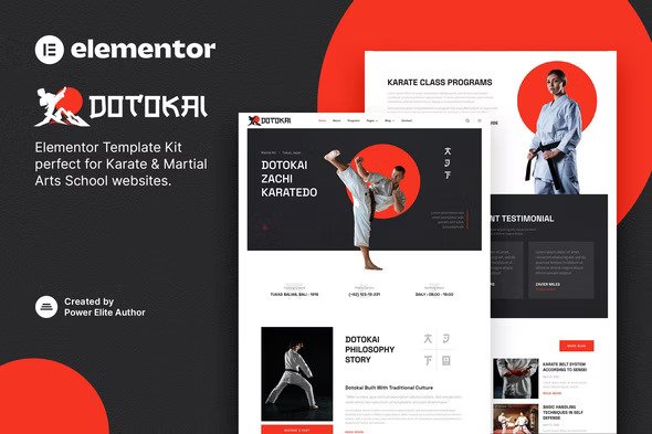 Dotokai - Karate & Martial Arts School Elementor Template Kit