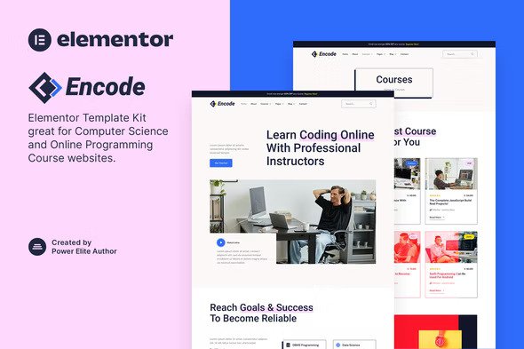 Encode - Online Programming & Computer Science Course Elementor Template Kit