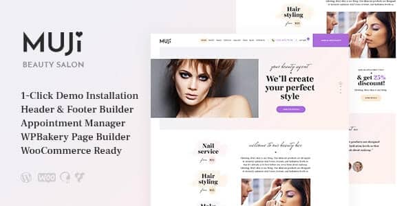 Muji Beauty Shop - Spa Salon WordPress Theme