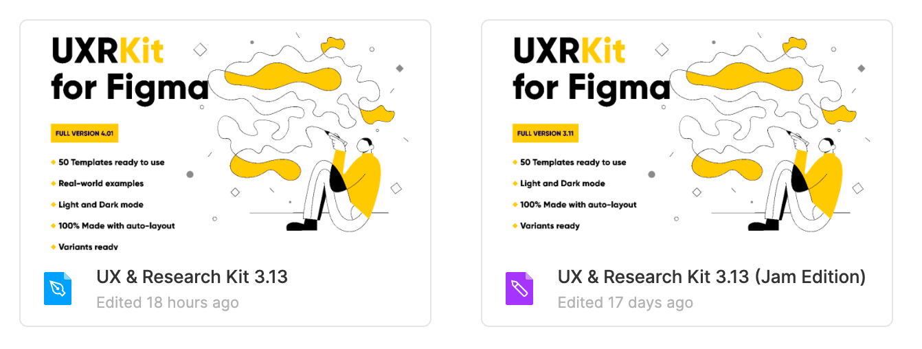 UXR Kit - Research and Documentation templates for a Figma (Figma Design + Jam File)