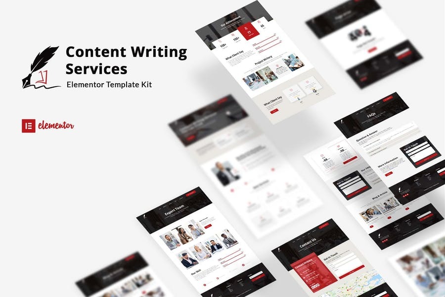 Writery Content Writer Service Elementor Template Kit