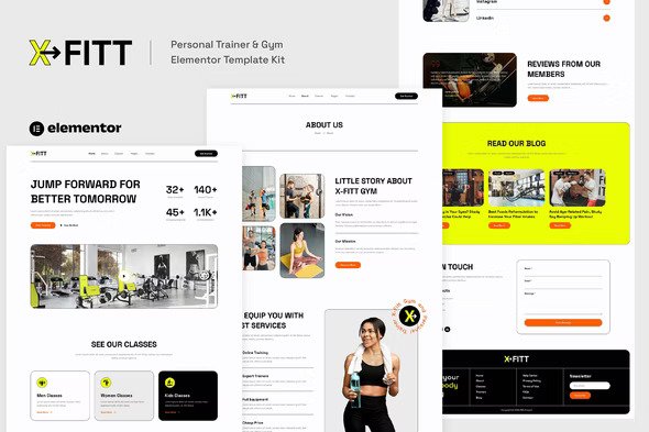 X-Fitt - Personal Trainer & Gym Elementor Template Kit