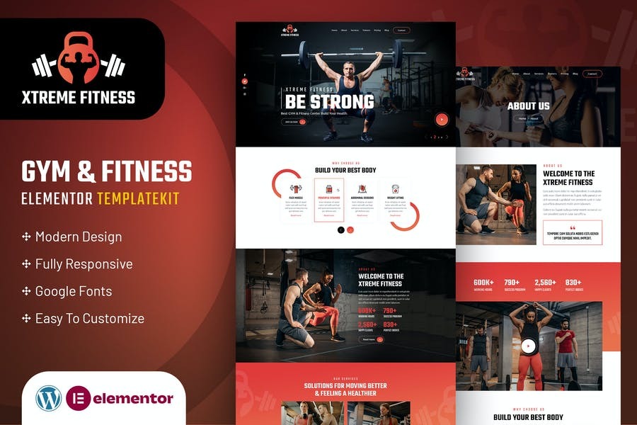 Xtreme Fitness Elementor Template Kit