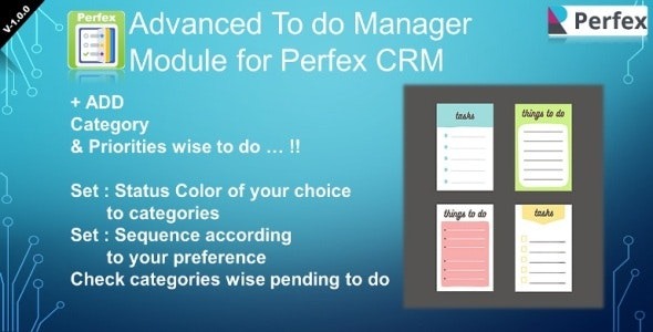 Advanced To do Manager Module for Perfex CRM