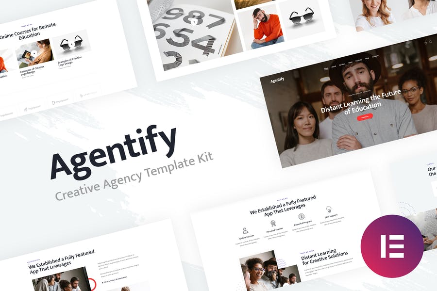 Agentify - Personal Portfolio for Creatives Elementor Template Kit