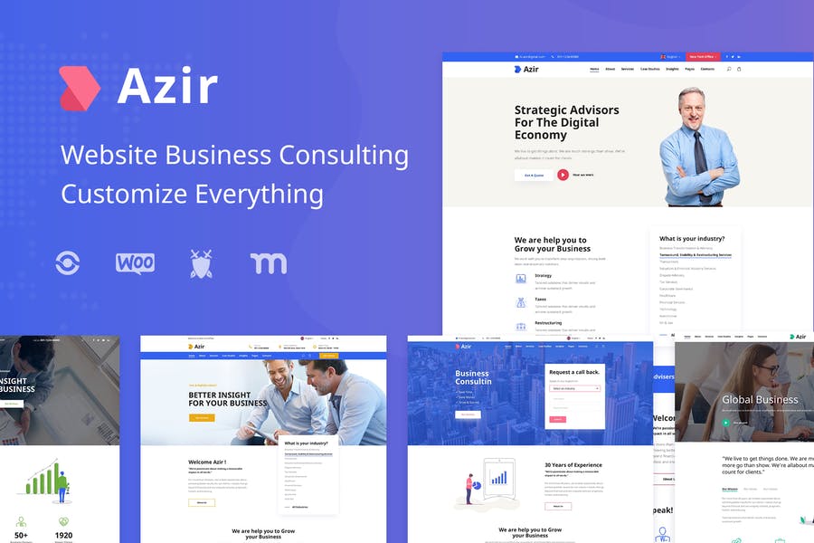 Azir - Finance Consulting Elementor Template Kit