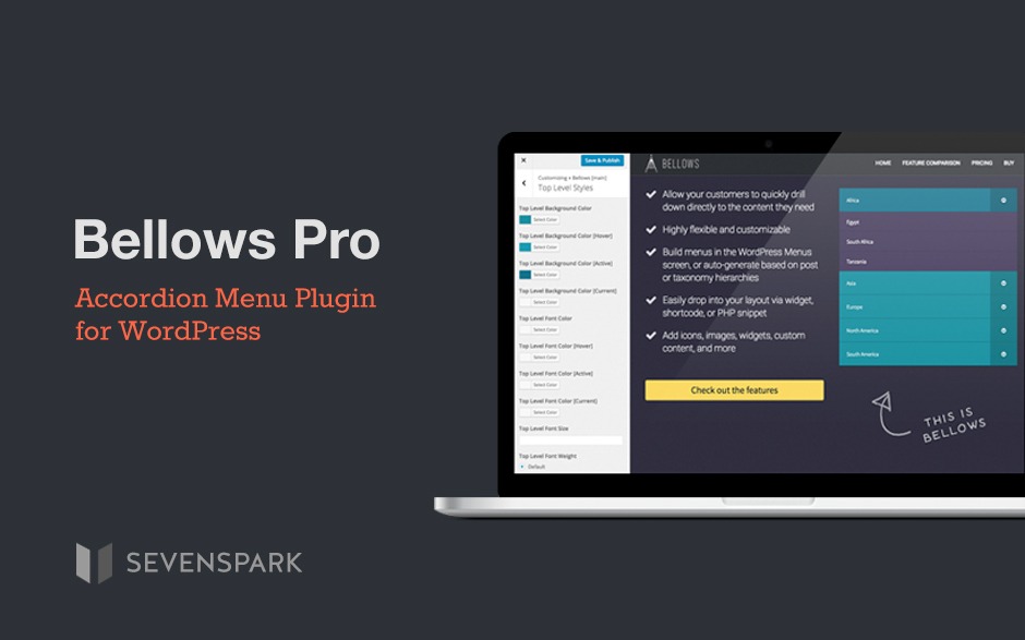 Bellows Pro WP Accordion Menu from the makers of UberMenu (Seven Spark)