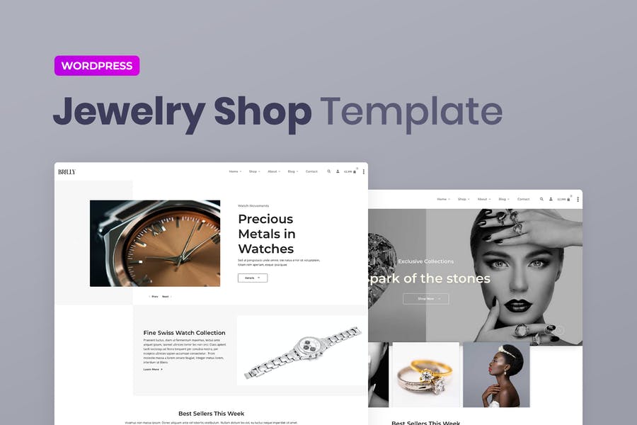 Brilly - Jewelry Store WooCommerce Elementor Template Kit