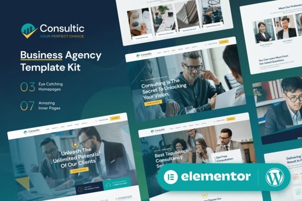 Consultic - Business Agency Elementor Template Kit