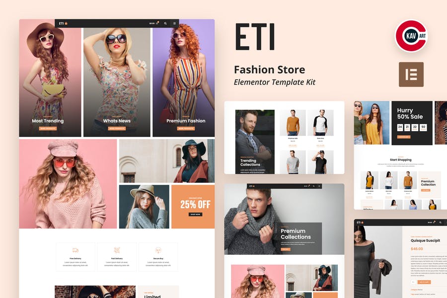 ETI - Fashion Store Elementor Template Kit