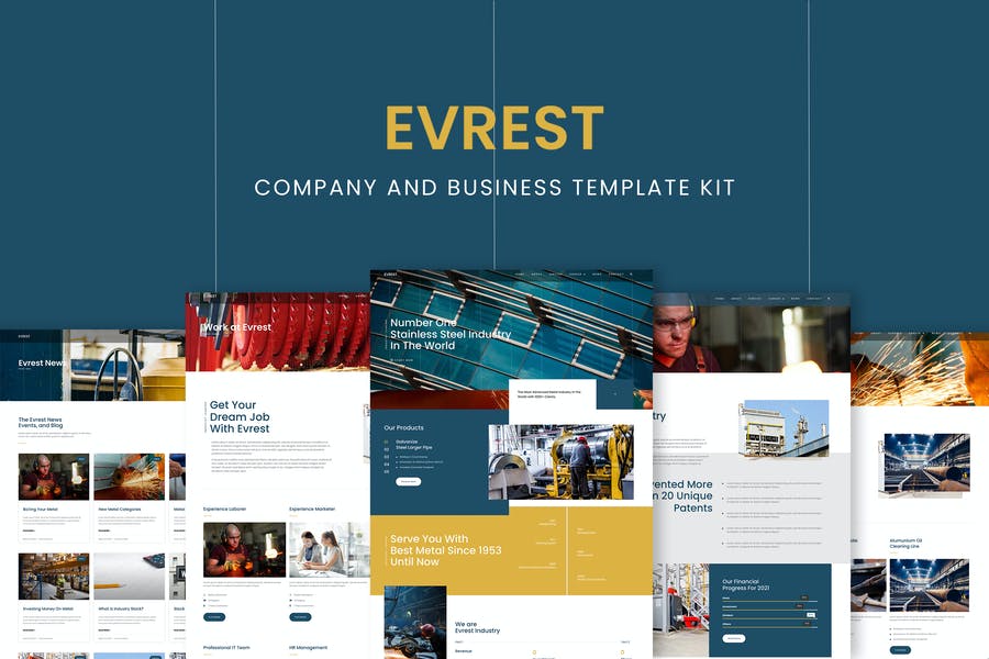 Evrest - Company & Business Elementor Template Kit