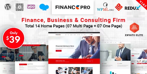 Finance Pro - Business - Consulting WordPress Theme