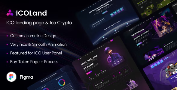 ICOLand | ICO landing page - ICO Crypto Template