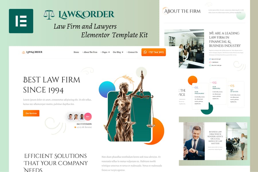 Law & Order - Law Firm and Lawyers Elementor Template Kit
