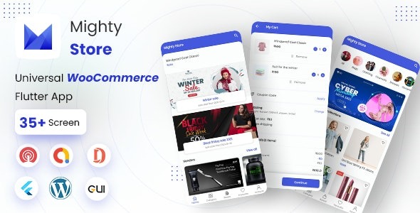 MightyStore WooCommerce Flutter E-commerce Full App