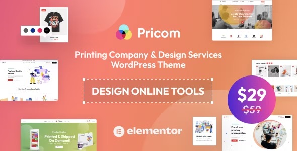 PricomPrinting Company - Design Services WordPress theme