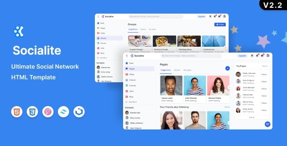 Socialite Online Community HTML Template