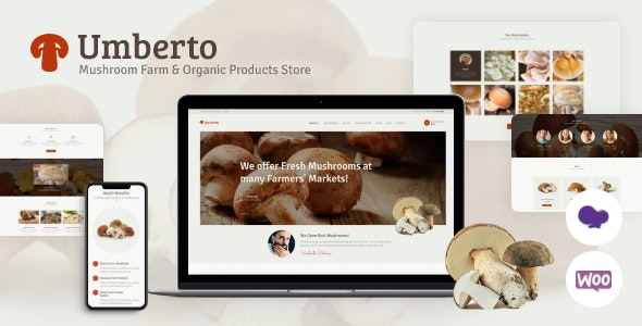Umberto Mushroom Farm - Organic Products Store Theme