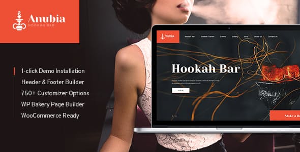 Anubia Smoking and Hookah Bar WordPress Theme