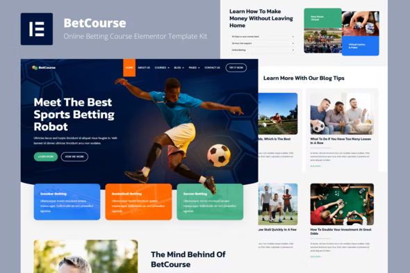 BetCourse - Sports Betting and Prediction Course Elementor Template Kit