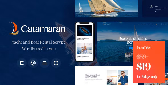 Catamaran - Yacht Club - Boat Rental WordPress theme