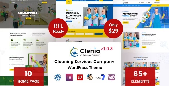 Clenia Cleaning Services WordPress Theme