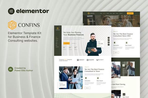Confins - Business - Finance Consulting Elementor Template Kit